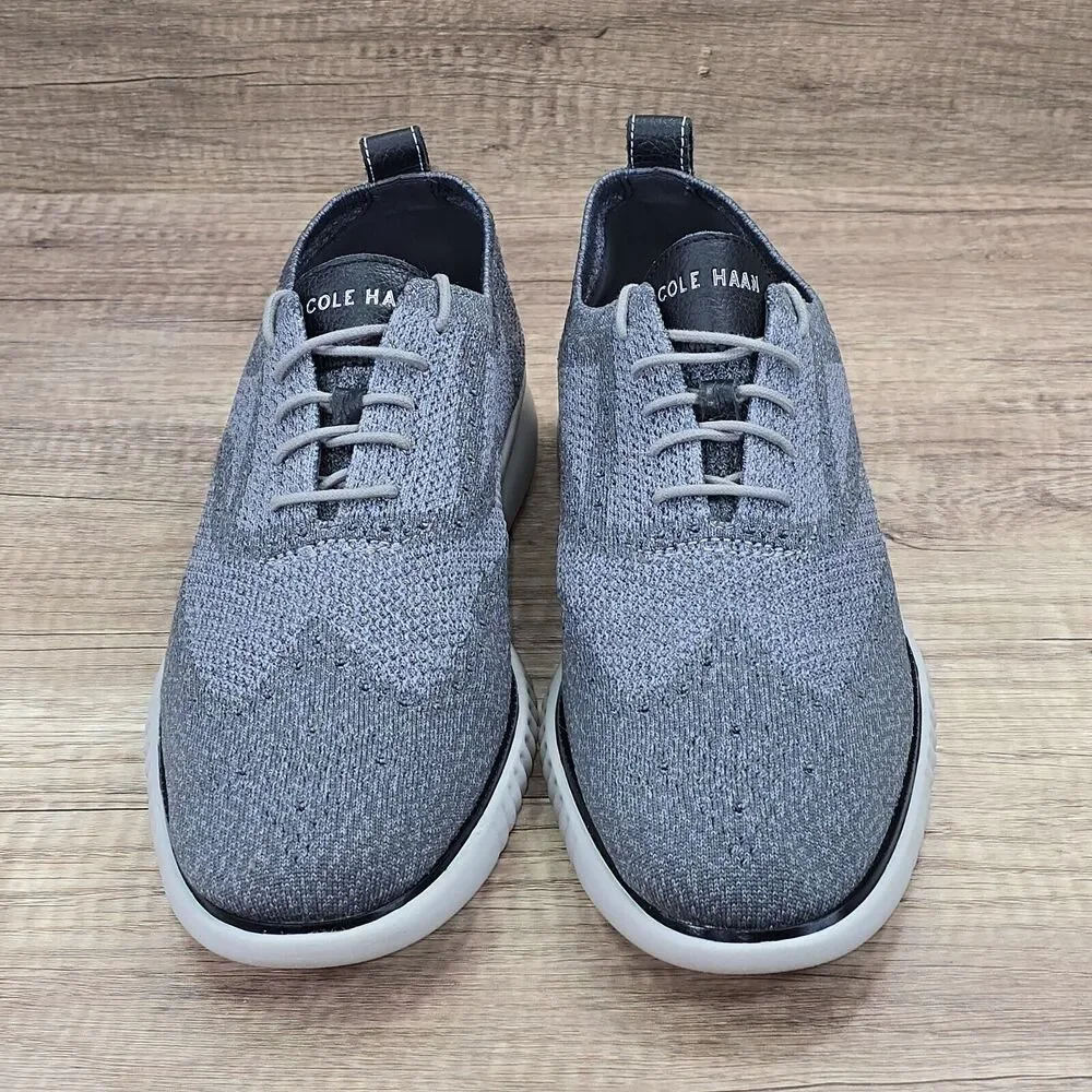 Cole Haan 2.ZeroGrand Men's Size 13M Gray Knit Wingtip Oxford Shoes (C27565)